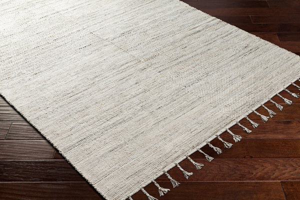 Surya Esther Handmade Rug - Eco-friendly 2' X 3' Cottage Design With Fringe, Durable & Stylish For Any Room Beige Recycled Pet Yarn Ehr2303-23