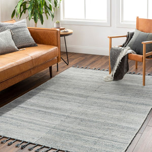 Surya Esther Handmade Rug - Eco-friendly 2' X 3' Cottage Design With Fringe, Durable & Stylish For Any Room Beige Recycled Pet Yarn Ehr2304-576