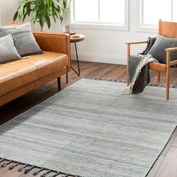 Surya Esther Handmade Rug - Eco-friendly 2' X 3' Cottage Design With Fringe, Durable & Stylish For Any Room Beige Recycled Pet Yarn Ehr2304-576