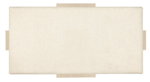 Hooker Furniture Westwood Polished Limestone Rectangle Cocktail Table With Performance Fabric Top, Open Storage & Casters 6133-80110-80