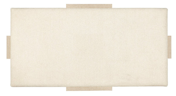 Hooker Furniture Westwood Polished Limestone Rectangle Cocktail Table With Performance Fabric Top, Open Storage & Casters 6133-80110-80