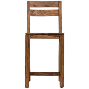 Porter Designs Porter Urban Solid Sheesham Wood Counter Height Dining Chairs, Set Of 2 – Eco-friendly Design! Natural Wood 07-117-11-1404