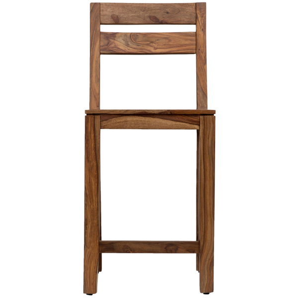 Porter Designs Porter Urban Solid Sheesham Wood Counter Height Dining Chairs, Set Of 2 – Eco-friendly Design! Natural Wood 07-117-11-1404