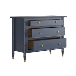 A.R.T. Furniture Harbor Bachelors Chest - Rustic Elegance with Ample Storage and Classic Brass Accents for Any Space Blue 338158-2721