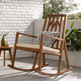 Christopher Knight Home® Nuna Rocking Chair with Cushion - Acacia Wood