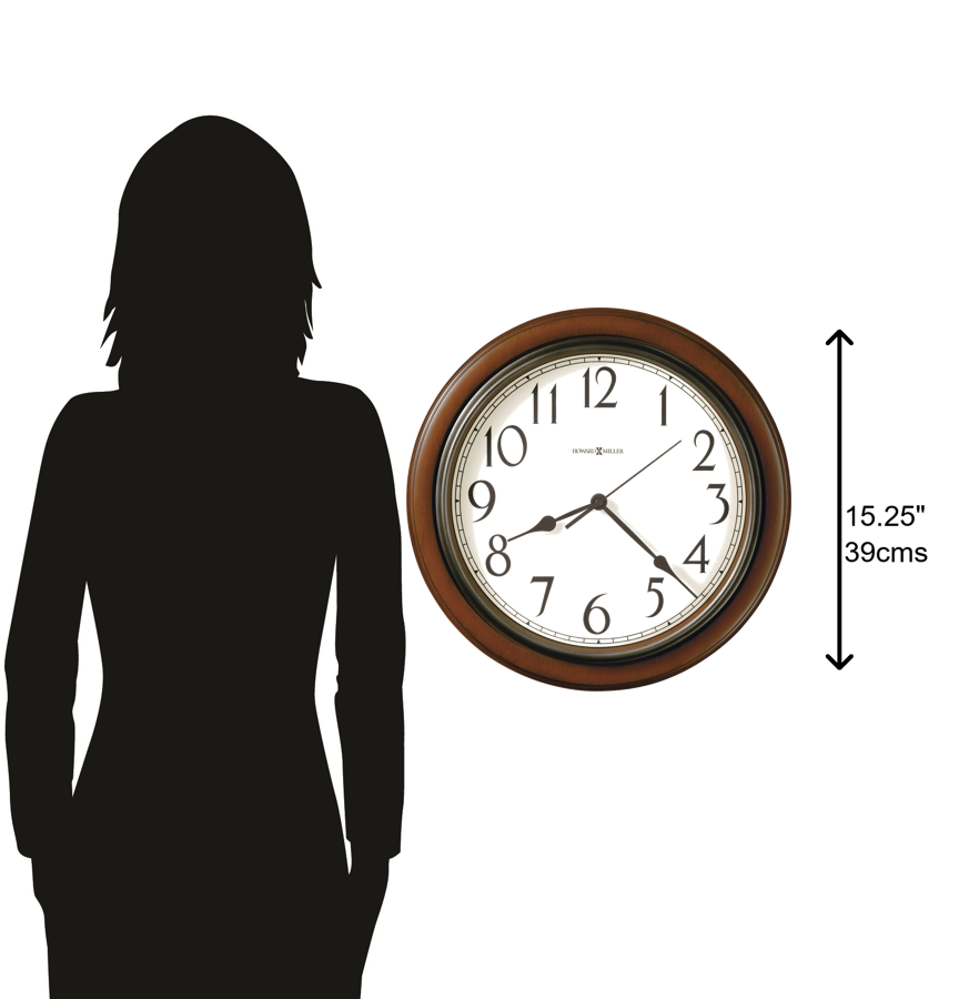 Hekman Furniture 625418 Kalvin Wall Clock - Elegant Cherry Finish, Quiet Quartz Movement, Perfect For Any Room Decor  Kalvin Wall Clock 625418