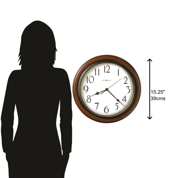 Hekman Furniture 625418 Kalvin Wall Clock - Elegant Cherry Finish, Quiet Quartz Movement, Perfect For Any Room Decor  Kalvin Wall Clock 625418