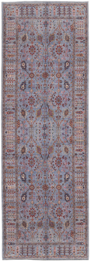 Feizy Rugs Rawlins Vintage-inspired Floral Polyester Rug - Antique Charm Meets Modern Durability For Your Home Gray,Blue,Red Polyester Rln39heflblmlti7a