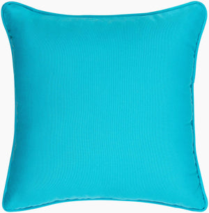 Surya Essien 16" X 16" Outdoor Safe Accent Pillow - Durable, Elegant, Easy-care Comfort For Your Home Blue Polyester,Polyester,Polyester,Polyfill Ei004-2020