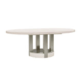 Brighton Round Table with Leaf Extension White with North Star Finish P378-DR-K1 Pulaski Furniture