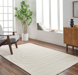 Livabliss Elissa Hand Loomed Wool Accent Rug Artisan Crafted for Entryway Bedside or Reading Nook Beige 2' x 3' EIA2301-23