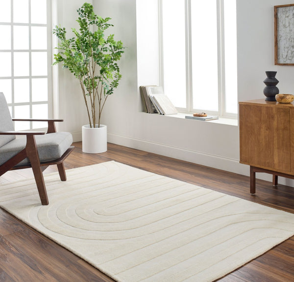 Livabliss Elissa Hand Loomed Wool Accent Rug Artisan Crafted for Entryway Bedside or Reading Nook Beige 2' x 3' EIA2301-23