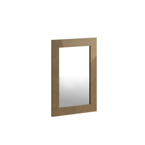 A.R.T. Furniture Loft Rectangular Beaded Mirror - Stylish Grooved Microbead Frame With Elegant Geometric Design Brown Material(S), Poplar,Rubberwood And Figured Maple Veneer 335120-1911