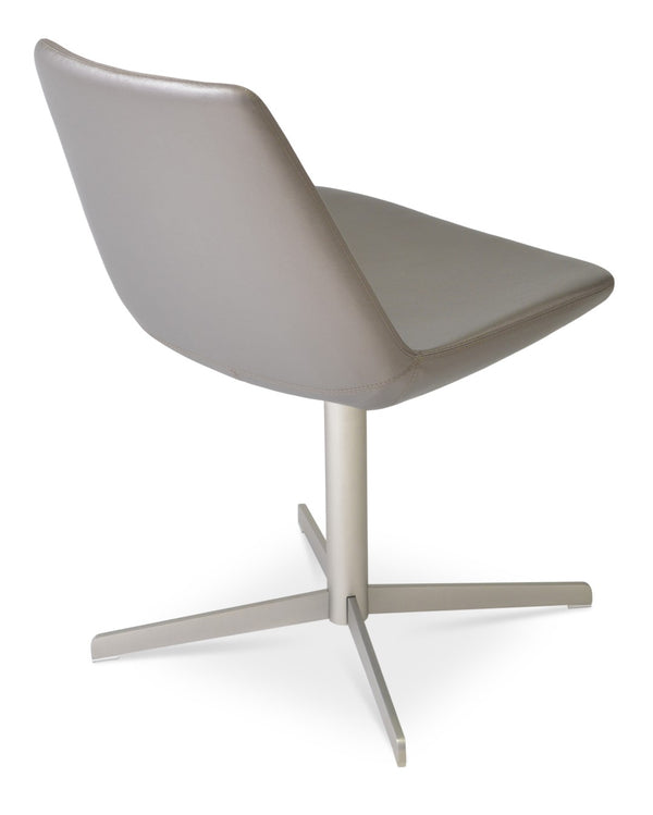 Soho Concept Eiffel 4 Star Swivel Chair - Stylish Dining Chair With Chrome Base, Leatherette, 2-year Guarantee Golden Ppm  Soho-concept-dining-chair-02662