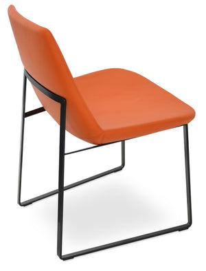 Soho Concept Eiffel Sled Chair With Camira Blazer Wool Fabric - Stylish Dining Chair, 10-year Guarantee, Premium Quality Black  Soho-concept-dining-chair-03376