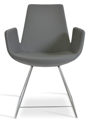 Soho Concept Eiffel Arm Wire Counter & Bar Dining Chair - Chic Boucle, Velvet, Nubuck Fabrics, 10-year Guarantee! Grey  Soho-concept-dining-chair-03061