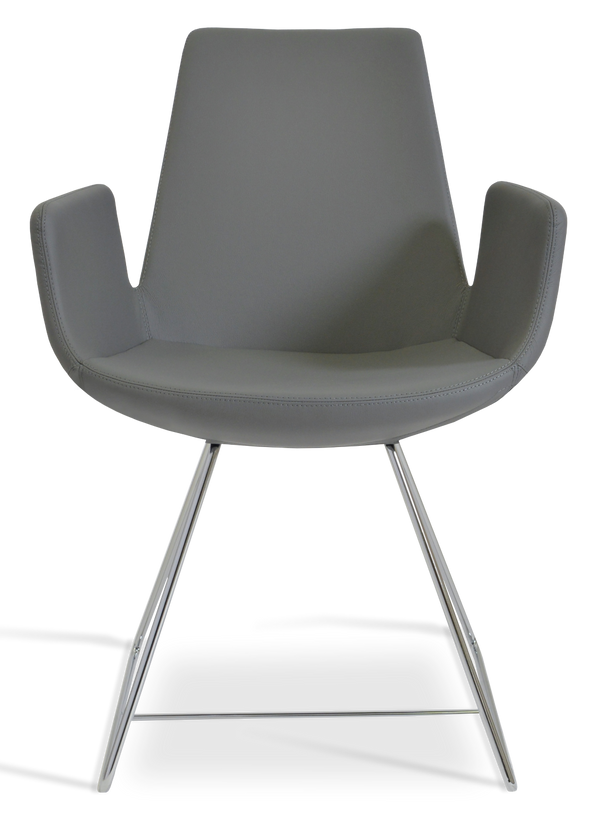 Soho Concept Eiffel Arm Wire Counter & Bar Dining Chair - Chic Boucle, Velvet, Nubuck Fabrics, 10-year Guarantee! Grey  Soho-concept-dining-chair-03061