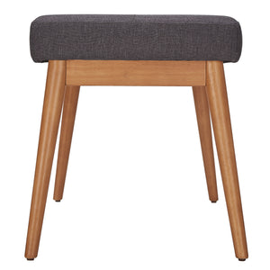 Homelegance By Top-Line Arnet Oak Angled Leg Linen Dining Bench Light Oak Rubberwood