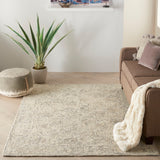 Nourison Vail VAI05 Handmade Tufted No Border Indoor Only Modern  Rug Beige Grey, Beige Grey 100% Wool 99446794826