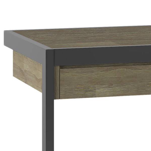 English Elm Erina Desk - Handcrafted Distressed Grey Acacia With Industrial Metal Frame For Home Office Style B136P158626