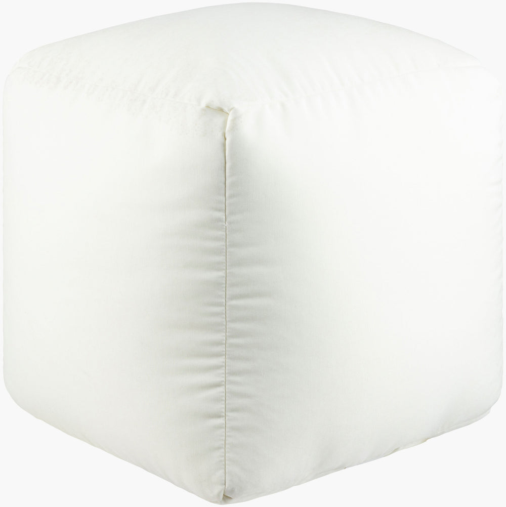 Surya Essien 18" Pouf - Durable, Stylish Outdoor Seating With Classic Design For Patios & Gardens, Usa Made Gray Polyester,Polyester,Polybeads Eipf002-181818