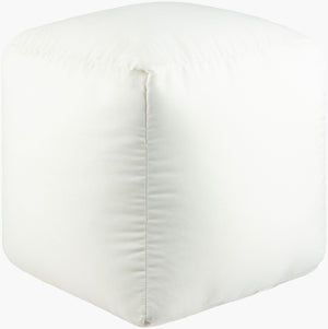 Surya Essien 18" Pouf - Durable, Stylish Outdoor Seating With Classic Design For Patios & Gardens, Usa Made Gray Polyester,Polyester,Polybeads Eipf002-181818