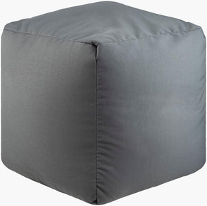 Surya Essien 18" Pouf - Durable, Stylish Outdoor Seating With Classic Design For Patios & Gardens, Usa Made Black Polyester,Polyester,Polybeads Eipf003-181818
