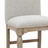 Higgins Street Upholstered Back Stool Brown with Woodland Stone Finish P349501 Pulaski Furniture