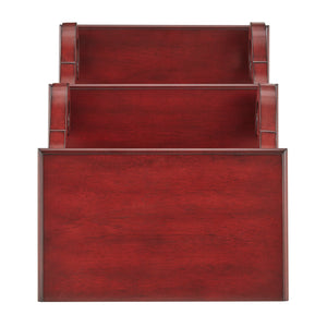 Homelegance By Top-Line Maude Scroll End Table Red Veneer
