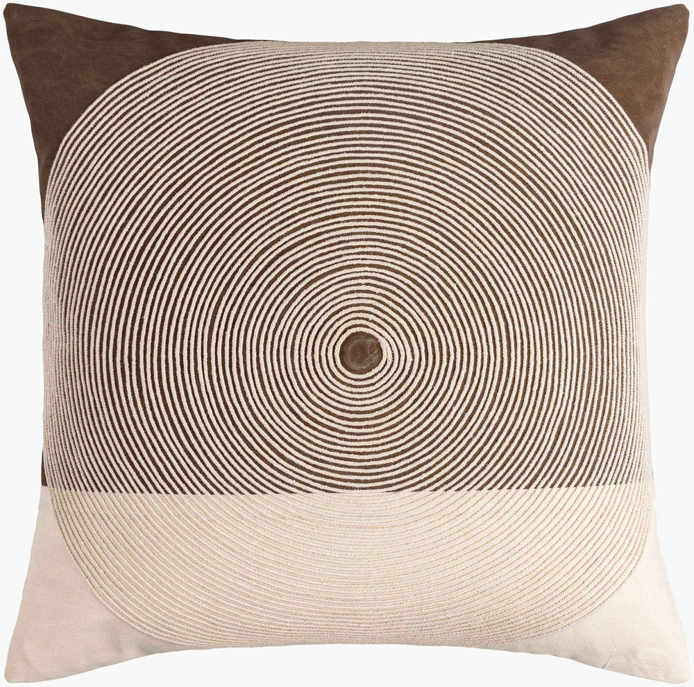 Surya Eternity Modern 18"X18" Accent Pillow - Chic Minimalist Decor For Comfort & Style In Your Home Beige Cotton,Polyester,Cotton Eit003-1818p