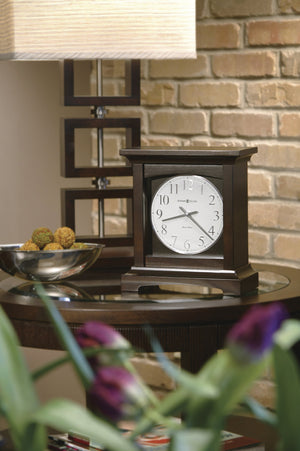 Hekman Furniture 630246 Urban Ii Mantel Clock - Elegant Black Coffee Finish, German Quartz Chimes & Volume Control Black Coffee Urban Mantel Ii 630246