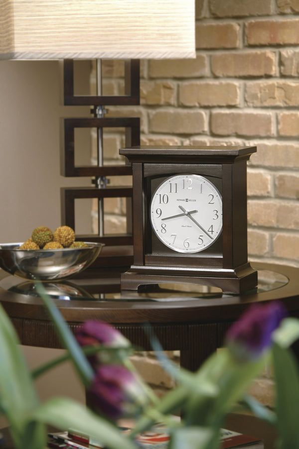 Hekman Furniture 630246 Urban Ii Mantel Clock - Elegant Black Coffee Finish, German Quartz Chimes & Volume Control Black Coffee Urban Mantel Ii 630246