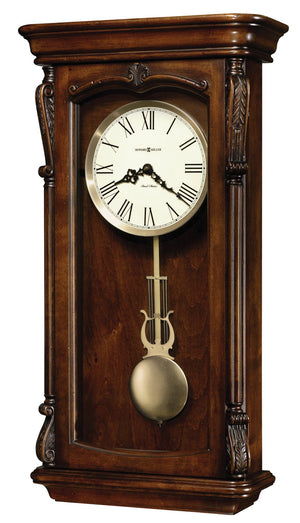 Hekman Furniture 625378 Henderson Wall Clock - Elegant Hampton Cherry Finish, Dual-chime Movement & Vintage Design Hampton Cherry Henderson Wall Clock 625378