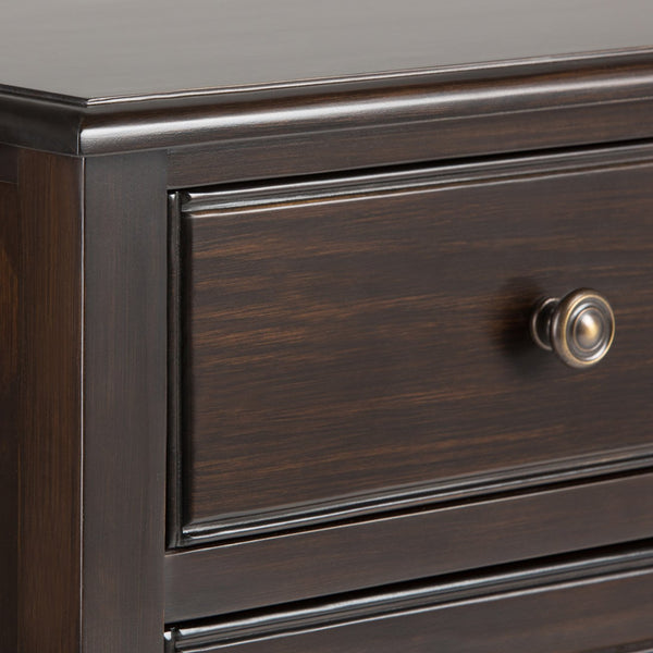 English Elm Connaught Handcrafted Solid Wood Storage Cabinet In Dark Chestnut Brown - Timeless Colonial Design B136P158125