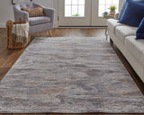 Feizy Rugs Lennon Polyester/Polypropylene Machine Made Casual Rug Taupe/Tan/Orange 8' x 10'