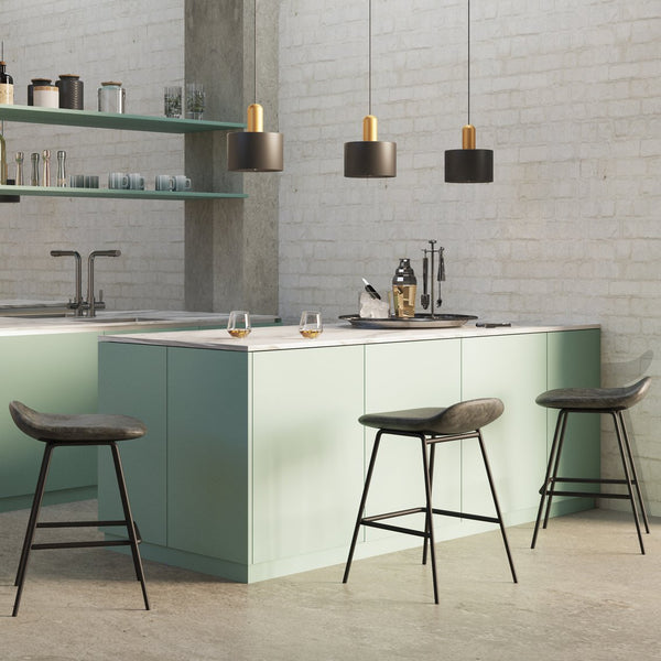 English Elm Dafney Counter Height Stools Set Of 2 - Stylish Distressed Charcoal Grey For Modern Spaces B136P158580