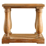 Homelegance By Top-Line Sammson Baluster Reclaimed Wood End Table Light Natural Pine