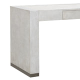 Stone-Textured Writing Desk with Keyboard Tray White with Raffia Palm Finish P301628 Pulaski Furniture