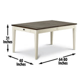 Steve Silver Cayla Table Dark Oak and White CY400TKW