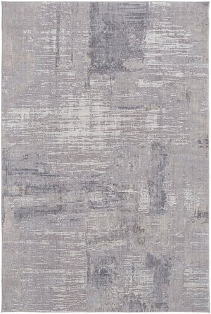 Feizy Rugs Lennon Abstract Distressed Rug - Durable Polyester & Polypropylene For Sophisticated Home Décor Taupe,Tan,Blue Polyester,Polypropylene Len39g1fgrybluc00
