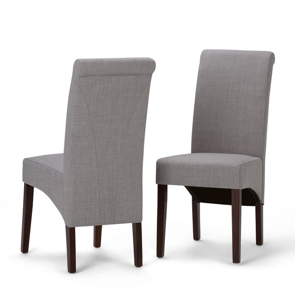 English Elm Avalon Deluxe Parson Dining Chair Set Of 2 - Soft Dove Grey Upholstery For Modern Comfort & Style B136P159802