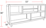 Parker House Escape 72 In. Open Multi-Purpose Console Glazed Natural Oak Rubberwood Solids / Birch Veneers ESC#72OC