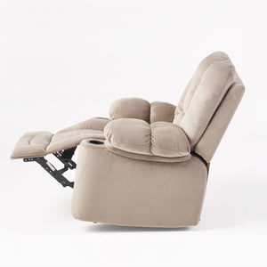 English Elm Christopher Knight Home® - Luxurious Manual Recliner Chair with Skin-Friendly Fabric, Dual Cup Holders, Ergonomic Padded Comfort Coffee 57578.00LAT