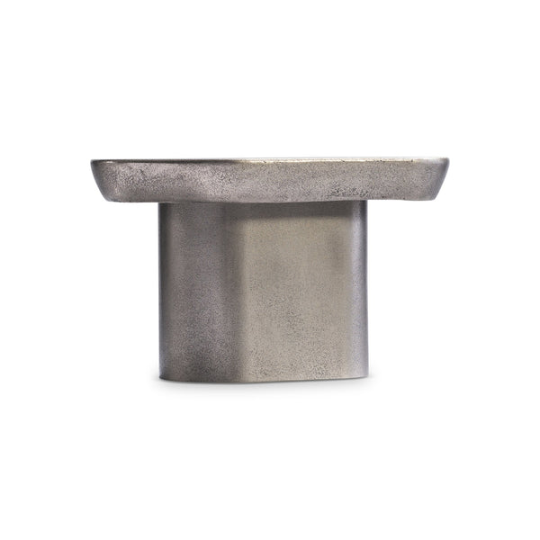 Bernhardt Bernhardt Graphite Clawson 35" Cocktail Table — Sculptural Cast Aluminum Pentagonal Top, Versatile 338014C