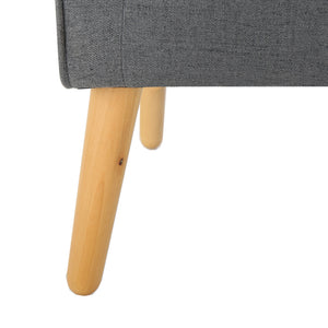 English Elm Arm Chair Tufted Mid-century Accent Seat with Rubberwood Legs for Living Room 60015.00CCL