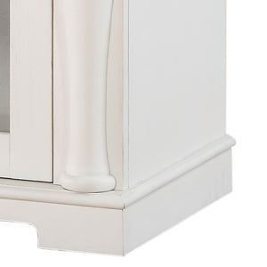 English Elm Steve Silver - Joanna Two-Tone Server with Wine Rack & Sliding Glass Doors, Farmhouse Acacia Wood Storage, 62.75" B081P157291