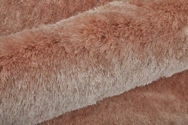 Feizy Rugs 4944550f Indochine Plush Hand-tufted Polyester Shag Rug - Luxurious High Pile For Contemporary Spaces Pink Polyester 4944550fblh000c50