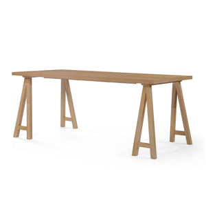 English Elm Christopher Knight Home® - DINING table solid wood and MDF farmhouse dining table 74.5" versatile large desk gaming surface farmhouse style durable design Oak 60386.00OAK