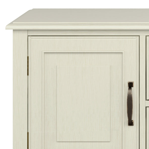 English Elm Connaught 72" Wide TV Stand with Cord Management, Solid Wood Chestnut Finish, Storage for TVs up to 80" White B136P158531