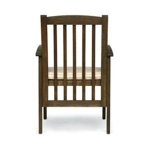 English Elm Christopher Knight Home® - CASA Acacia Dining Chair Set with Water-Resistant Cushions, Durable Solid Wood Patio Seating, Stylish Slat Design Grey+Cream 61720.00GCRM